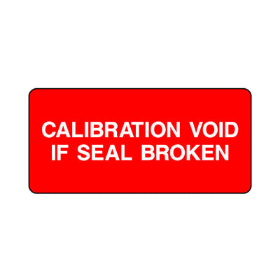 Calibration Void If Seal Broken - Sticker Sheet QCS044 QCS ST1