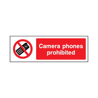 Camera Phones Prohibited - Landscape Sign GP015 GP LN3