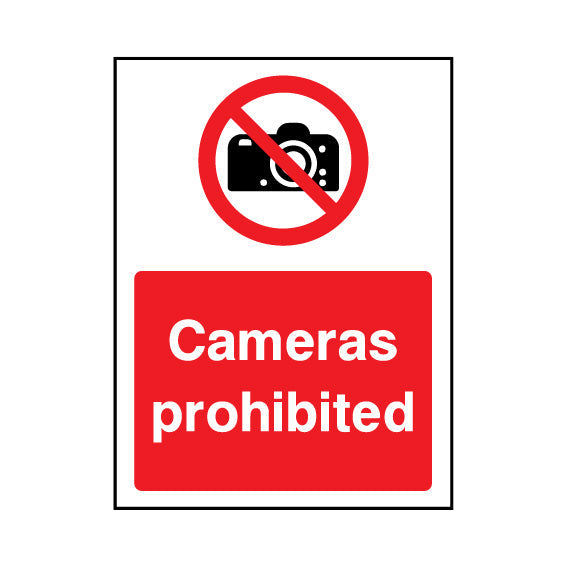 Cameras Prohibited - General Prohibition Sign | UK Safety Sign - One ...