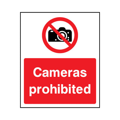 Cameras Prohibited - Portrait Sign v2 S024 SE PT1