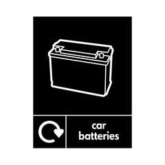 Car Batteries Icon With Recycling Symbol - Portrait Sign - PT1 AUR018 AUR