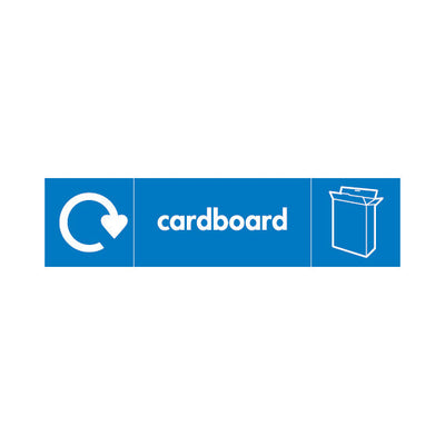 Cardboard Recycling & Icon - Landscape Sign PAP018 PAP LN3