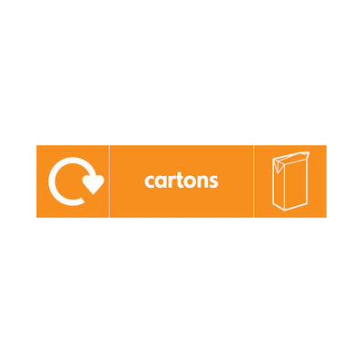 Cartons Recycling & Icon - Landscape Sign OR022 OR LN3