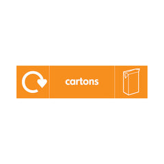 Cartons Recycling & Icon - Landscape Sign OR022 OR LN3