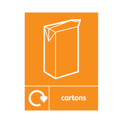 Cartons Recycling & Icon - Portrait Sign OR032 OR PT1