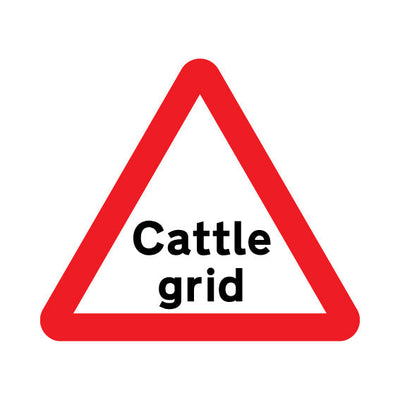 Cattle Grid Ahead - Landscape Sign UKT033 UKT LN1