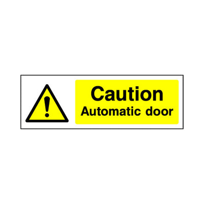 Caution - Automatic Door - Landscape Sign GW010 GW LN3