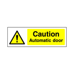 Caution - Automatic Door - Landscape Sign GW010 GW LN3