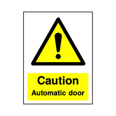 Caution - Automatic Door - Portrait Sign GW057 GW PT1