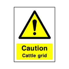 Caution - Cattle Grid - Portrait Sign - PT1 CA027 CA