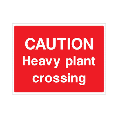 Caution - Heavy Plant Crossing - Landscape Sign - LN1 CN076 CN
