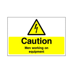 Caution - Men Working On Equipment - Landscape Sign EH066 EH LN1