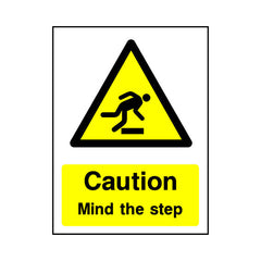 Caution - Mind The Step - Portrait Sign GW058 GW PT1