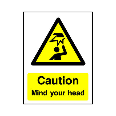 Caution - Mind Your Head - Portrait Sign GW067 GW PT1