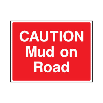 Caution - Mud On Road - Landscape Sign - LN1 CN072 CN