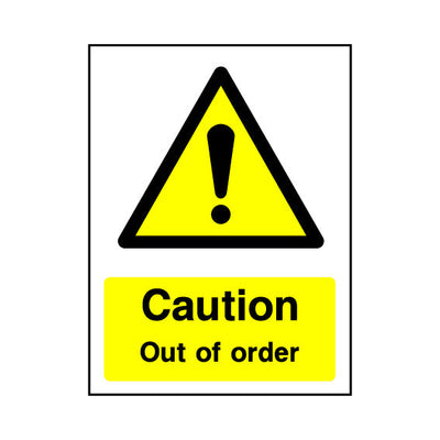 Caution - Out Of Order - Portrait Sign GW059 GW PT1