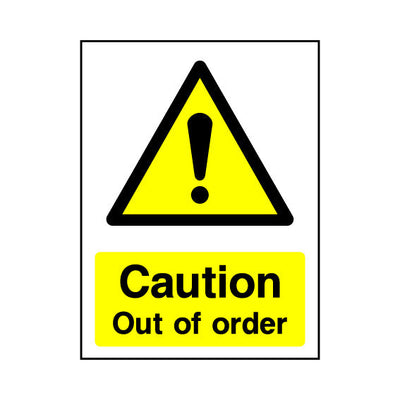 Caution - Out Of Order - Portrait Sign v2 MW032 MW PT1
