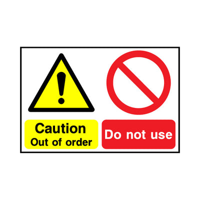 Caution - Out Of Order / Do Not Use - Landscape Sign LKS015 LKS LN1