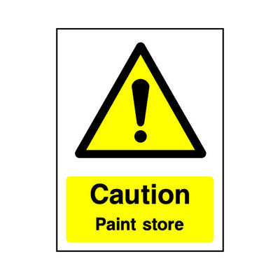 Caution - Paint Store - Portrait Sign GW075 GW PT1