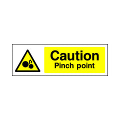 Caution - Pinch Point - Landscape Sign MW019 MW LN3