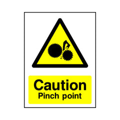 Caution - Pinch Point - Portrait Sign MW038 MW PT1