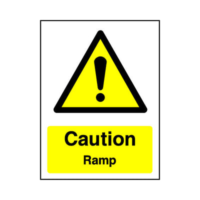 Caution - Ramp - Portrait Sign GW052 GW PT1