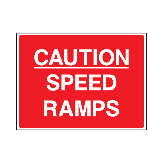 Brake Ramp Free Signs Caution - Speed Ramps - Site Traffic Sign | UK Safety Sign - One Printer
