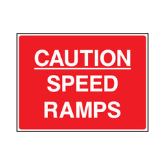 Caution - Speed Ramps - Landscape Sign ST020 ST LN1
