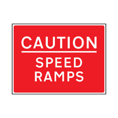 Caution - Speed Ramps - Landscape Sign v2 ST028 ST LN1