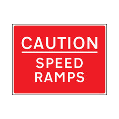 Caution - Speed Ramps - Landscape Sign v2 ST028 ST LN1