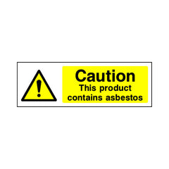 Caution - This Product Contains Asbestos - Landscape Sign GW021 GW LN3