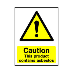Caution - This Product Contains Asbestos - Portrait Sign GW068 GW PT1