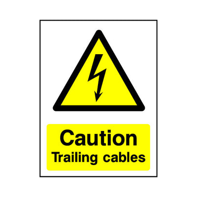 Caution - Trailing Cables - Portrait Sign EH060 EH PT1
