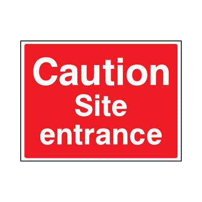 Caution Site Entrance - Landscape Sign - LN1 CN068 CN