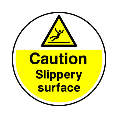 Caution SliPPEry Surface Circle - Circle Sign FG018 FG CR1