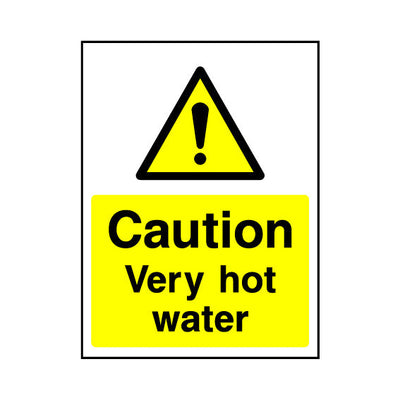 Caution Very Hot Water - Portrait Sign HS022 HS PT1