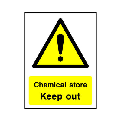 Chemical Store - Keep Out - Portrait Sign - PT1 CA046 CA