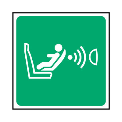 Child Seat With An Airbag Warning - Square Sign  FAD016 FAD SQ1
