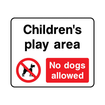 Childrens Play Area - No Dogs Allowed - Landscape Sign PP017 PP LN1