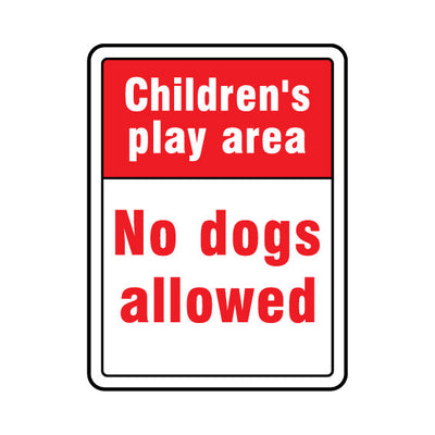 Childrens Play Area - No Dogs Allowed - Portrait Sign PP023 PP PT1
