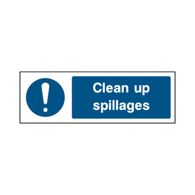 Clean Up Spillages - Landscape Sign FPH060 FPH LN3