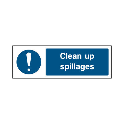 Clean Up Spillages - Landscape Sign v2 MG010 MG LN3