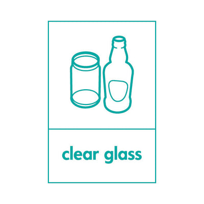 Clear Glass (Icon Top) - Portrait Sign GR028 GR PT1