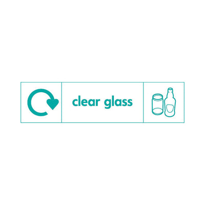 Clear Glass (Icons Left And Right) - Landscape Sign GR008 GR LN3