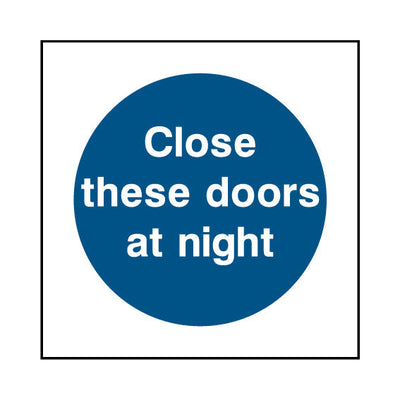 Close These Doors At Night - Square Sign FP015 FP SQ1