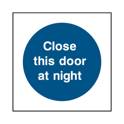 Close This Door At Night - Square Sign FP016 FP SQ1