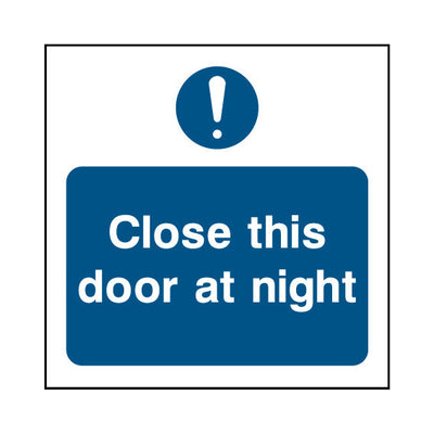Close This Door At Night - Square Sign v2 FP027 FP SQ1