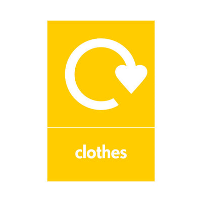 Clothes Recycling - Portrait Sign TCR013 TCR PT1