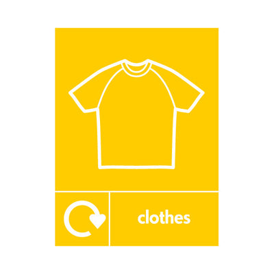 Clothes Recycling & Icon - Portrait Sign TCR021 TCR PT1