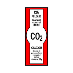 Co2 Release - Manual Control Point - Portrait Sign FE022 FE PT3